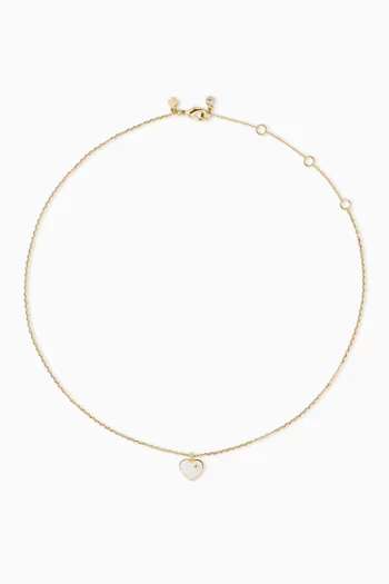 Heart & Spade Enamel Pendant Necklace