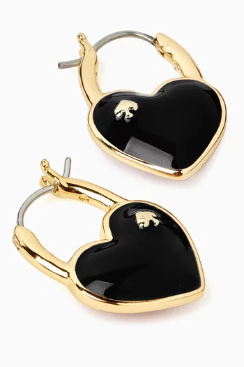 Heart & Spade Enamel Huggies