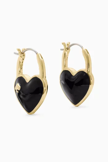 Heart & Spade Enamel Huggies
