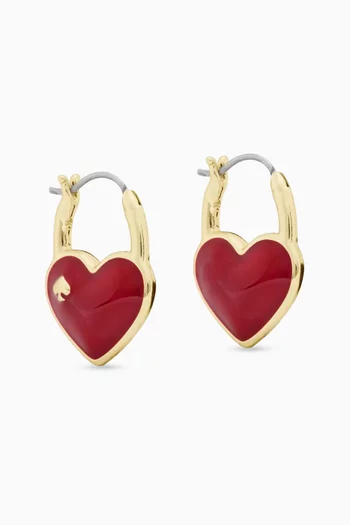 Heart & Spade Enamel Huggies