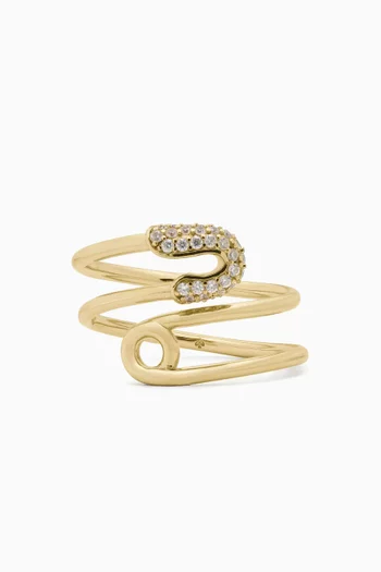 Bits & Baubles Safety Pin Ring