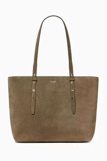 Do It All Zip Tote Bag in Suede