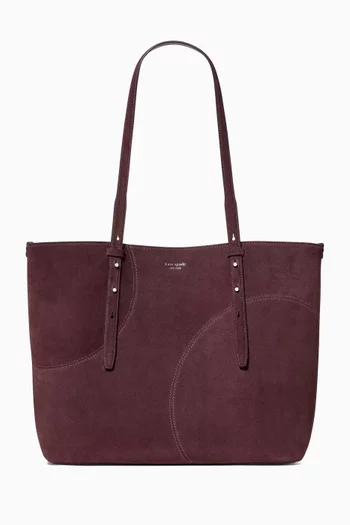 Large Do It All Dot Patchwork Tote Bag in Suede