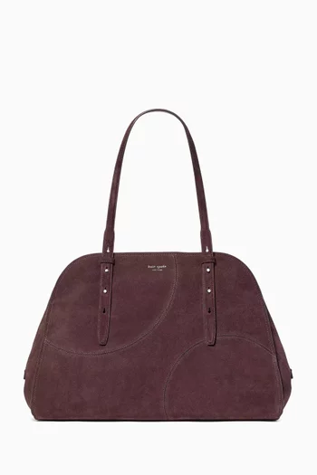 Do It All Dot Patchwork Maise Carryall Bag in Suede