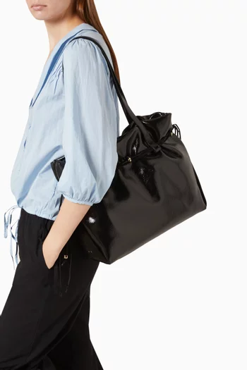 Rio Tote Bag in Crinkle Patent Leather