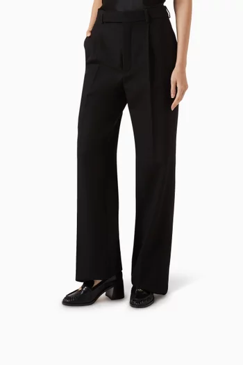 Penni Heeled Loafers in Leather