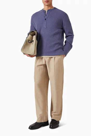The Tricot Henley in Cotton-blend