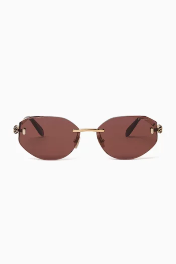 Serpenti Forever Oval Sunglasses