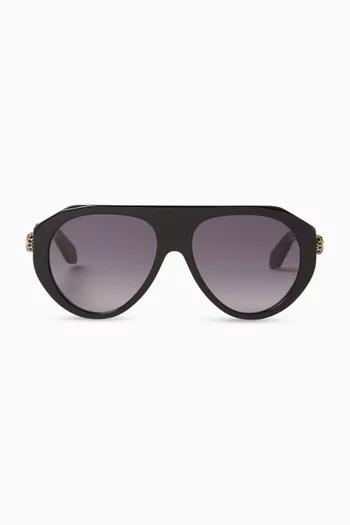 Serpenti Forever Pilot Sunglasses in Acetate