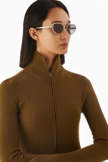 Serpenti Forever Geometric Sunglasses