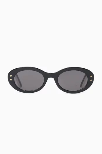DiorPacific B4I Oval Sunglasses in Acetate