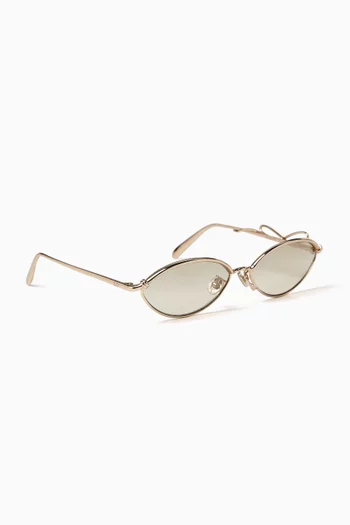 Bow R1 Oval Sunglasses in Metal