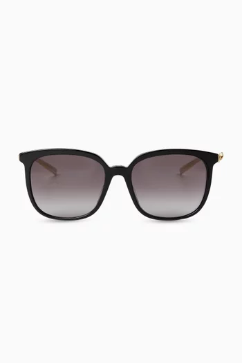 Bow Square Sunglasses in Acetate