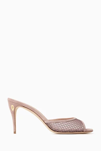 Guido 85 Mule Sandals in Suede & Mesh