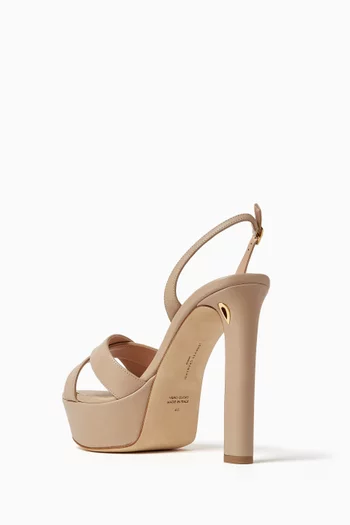 Leonardo 130 Platform Sandals in Leather