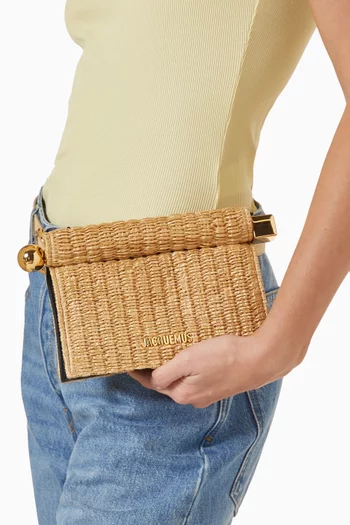 The Small Rond Carré Lamé Clutch