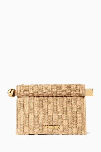 The Small Rond Carré Lamé Clutch