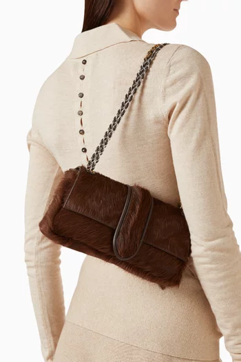 Le Bambino Chaine Small Shoulder Bag in Haircalf