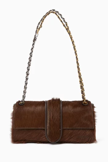 Le Bambino Chaine Small Shoulder Bag in Haircalf