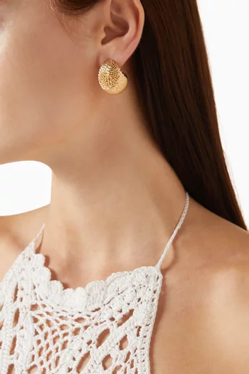 The Hérisson Earrings in Gold-tone Brass