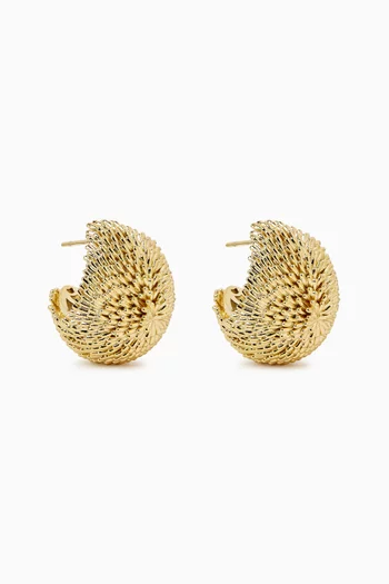 The Hérisson Earrings in Gold-tone Brass