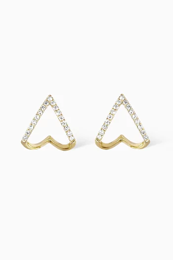Mini Cherry Blossom Diamond Single Stud Earring in 14kt Yellow Gold