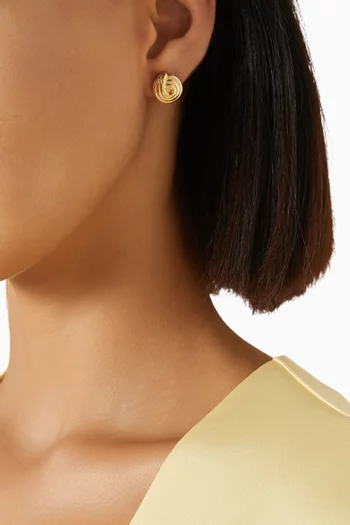 Swirl Stud Earrings in 14kt Yellow Gold