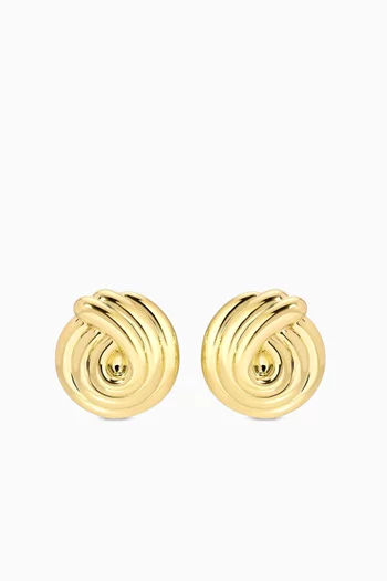 Swirl Stud Earrings in 14kt Yellow Gold