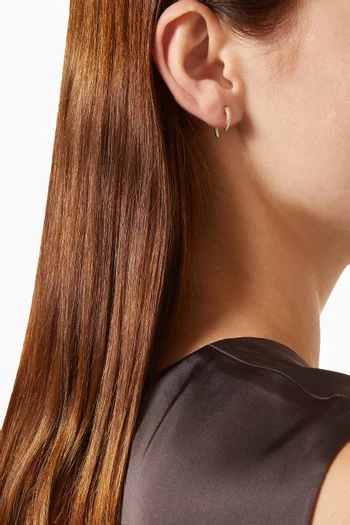 Mini Hook Diamond Earrings in 14kt Gold