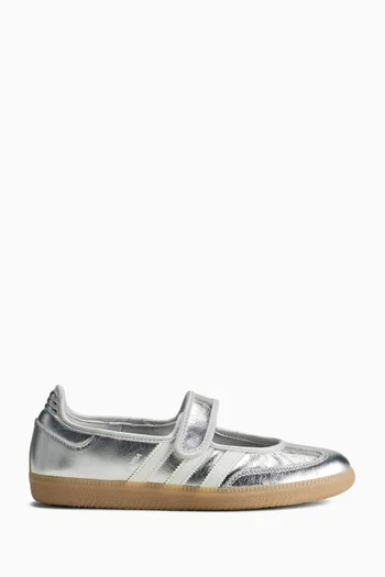 Samba Jane Ballerina Sneakers in Metallic Leather