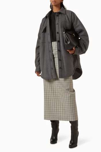 Elsa Padded Shirt in Virgin Wool