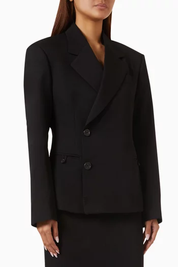 Edda Double-breasted Jacket in Virgin Wool