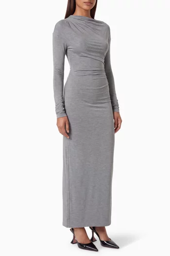 Magda Draped Dress in Viscose-jersey