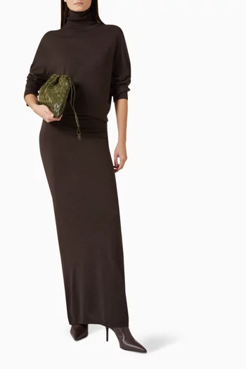 Lara Maxi Dress in Merino Wool-cashmere