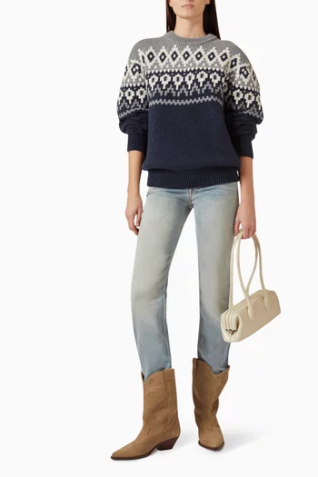 Gala Jacquard Sweater in Superfine Wool