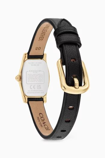 Greta Quartz Leather Watch, 15mm