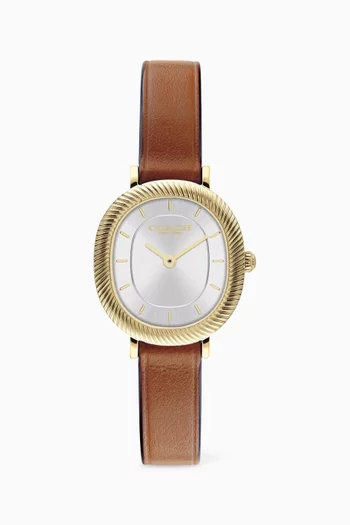 Harlow Quartz Leather Watch, 23mm