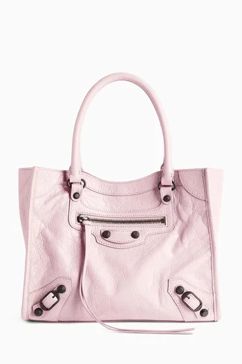 Mini Le City Tote Bag in Arena Lambskin
