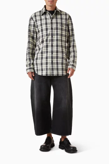 Regular-fit Shirt in Flannel Cotton