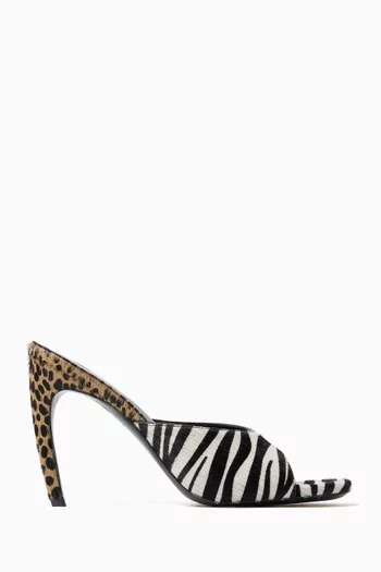 Betta 95 Mules in Calf Hair