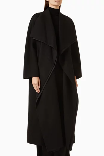 Shawl Collar Coat in Double-wool
