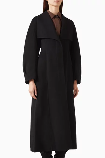 Hourglass Heavy Double Coat in Virgin Wool