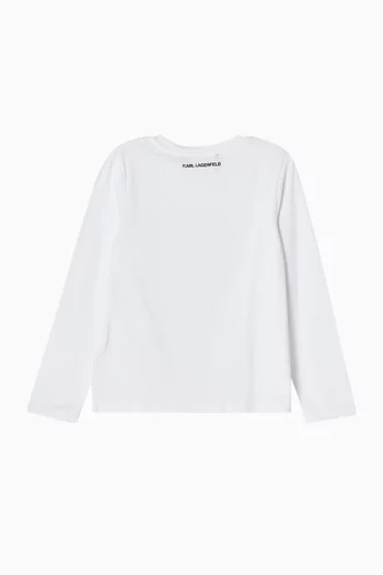 Ikonik Karl & Choupette T-shirt in Cotton-blend