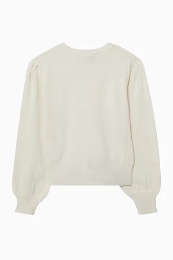 Embellished Logo Sweater in Cashmere-blend