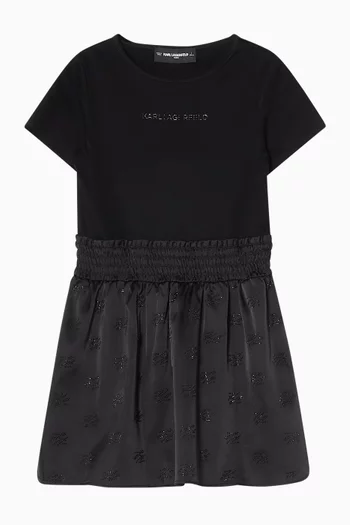 Logo Flared Dress