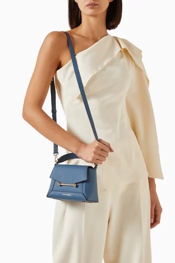 Mosaic Nano Top Handle Bag in Grain Leather