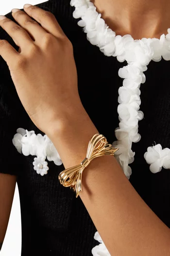 Bow Cuff in Gold-plated Brass