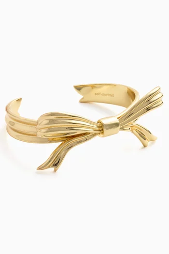 Bow Cuff in Gold-plated Brass