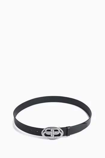 Oval BB Belt in calfskin