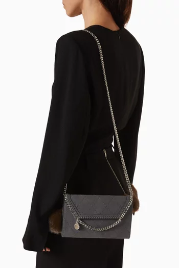 Mini Falabella Crossbody Bag in Quilted Alter Suede